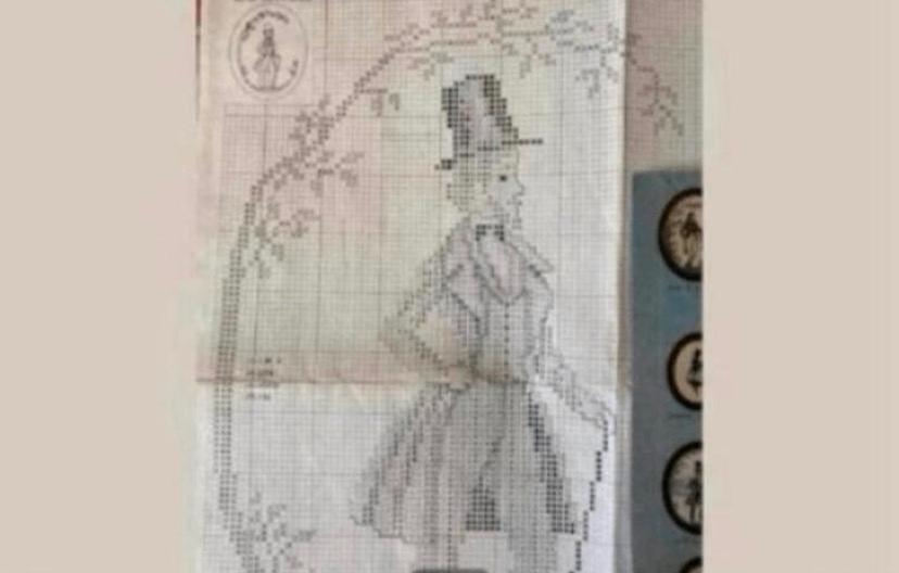 BORDUURPATROON EVA ROSENSTAND SILHOUET, Verzenden, Gebruikt, Handborduren, Patroon