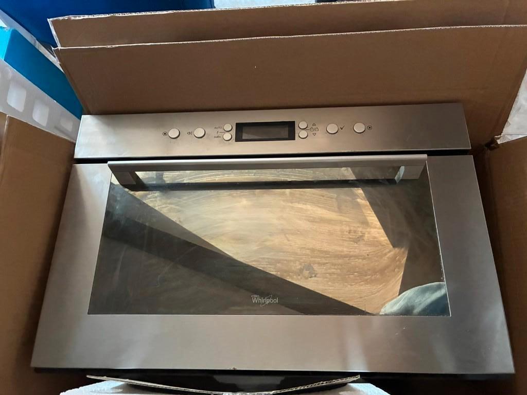 Whirlpool AMW 755 IX Inbouw Oven/Magnetron – Defect, Witgoed en Apparatuur, Ovens, Gebruikt, Draaiplateau, Hete lucht, Ophalen