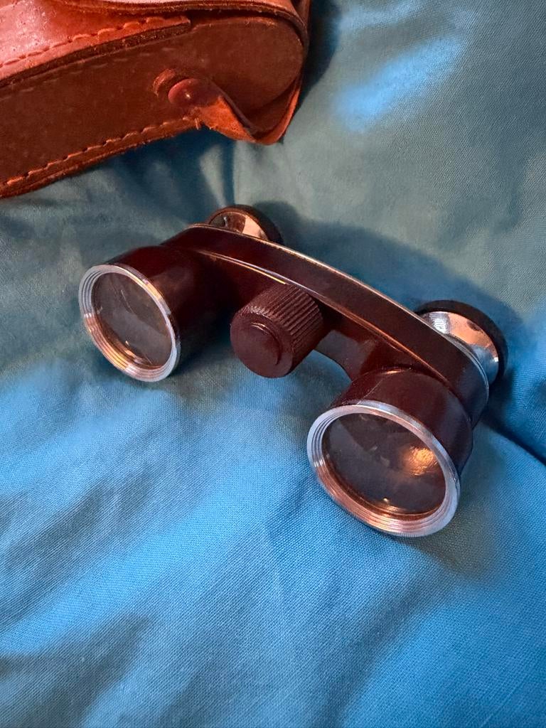 Vintage Broco Theaterkijker met leren etui, Ophalen