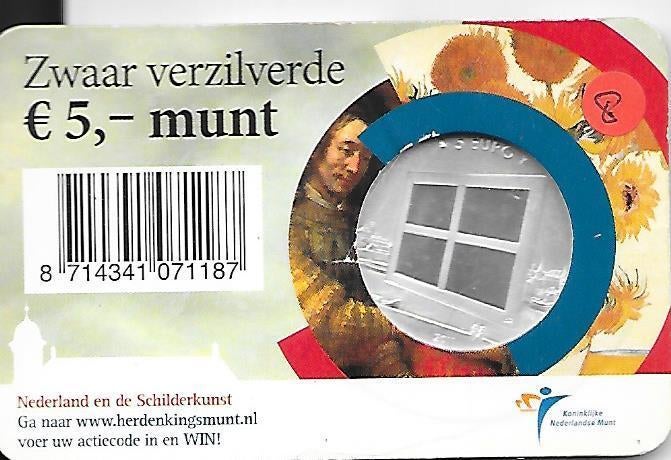 Het Schilderkunst Vijfje, Postzegels en Munten, Munten | Nederland, Ophalen of Verzenden, Koningin Beatrix, Euro's, Losse munt