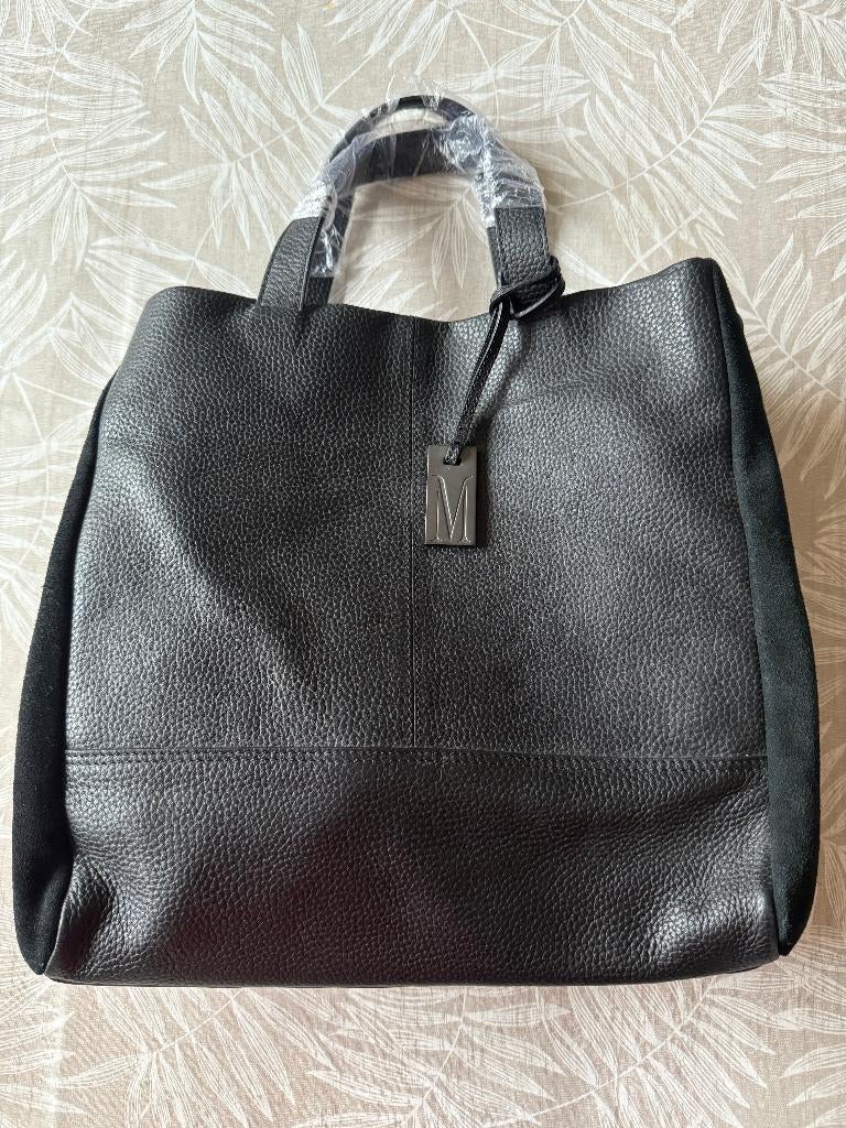 Zwart leren suede tas van Mart Visser, Ophalen of Verzenden, Nieuw, Zwart, Handtas