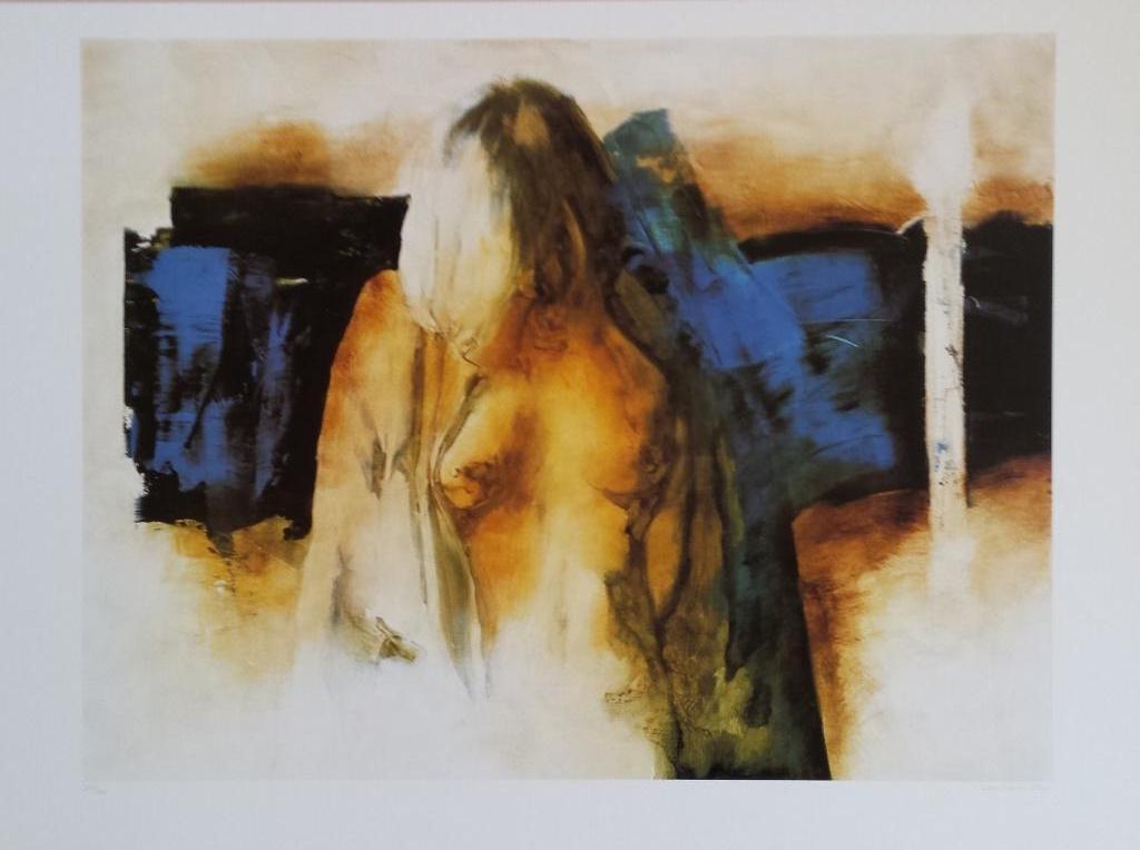 Hans van Horck(1952) Lithografie " Vrouwelijk Naakt "Ges Gen, Antiek en Kunst, Kunst | Litho's en Zeefdrukken, Ophalen of Verzenden