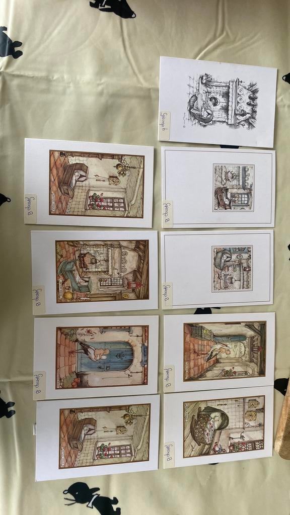 Anton pieck geboortekaartjes, Ophalen of Verzenden, Gebruikt, Overige typen