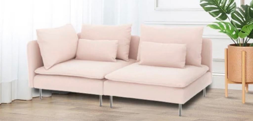 Modulaire Licht roze Ikea Soderhamn 3-zits bank pastel, Huis en Inrichting, Banken | Bankstellen, Ophalen, Gebruikt, Driepersoons