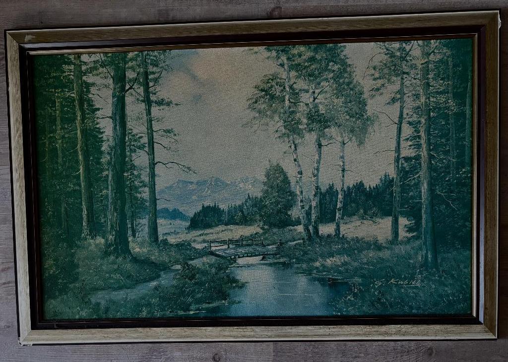 Klassiek Berglandschap S. Kubitzki, In Feenstra Lijst, Antiek en Kunst, Ophalen of Verzenden