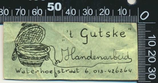 Sticker: Het Gutske Handenarbeid, Ophalen of Verzenden, Zo goed als nieuw, Bedrijf of Vereniging
