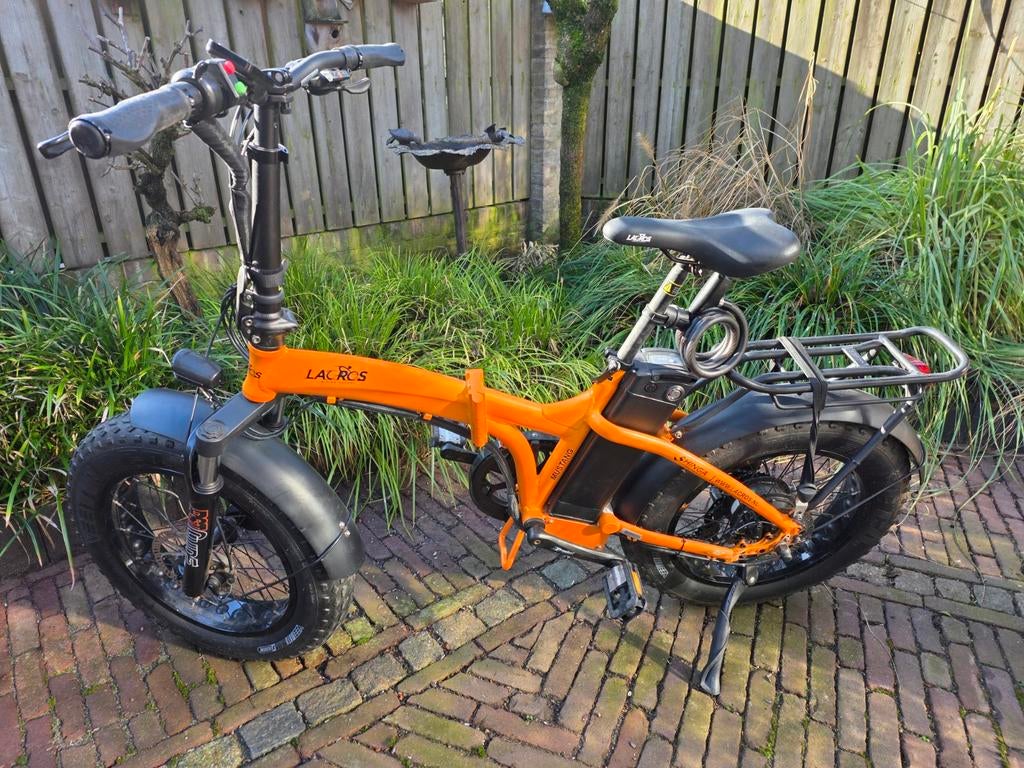 Lacros Mustang Vouwfiets Electrisch goedgekeurd voor de weg, Gebruikt, Minder dan 47 cm, 30 tot 50 km per accu, Ophalen