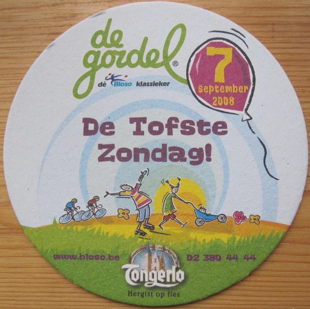bierviltje van Tongerlo bier - de Gordel, Verzamelen, Ophalen of Verzenden, Zo goed als nieuw, Viltje(s), Overige merken