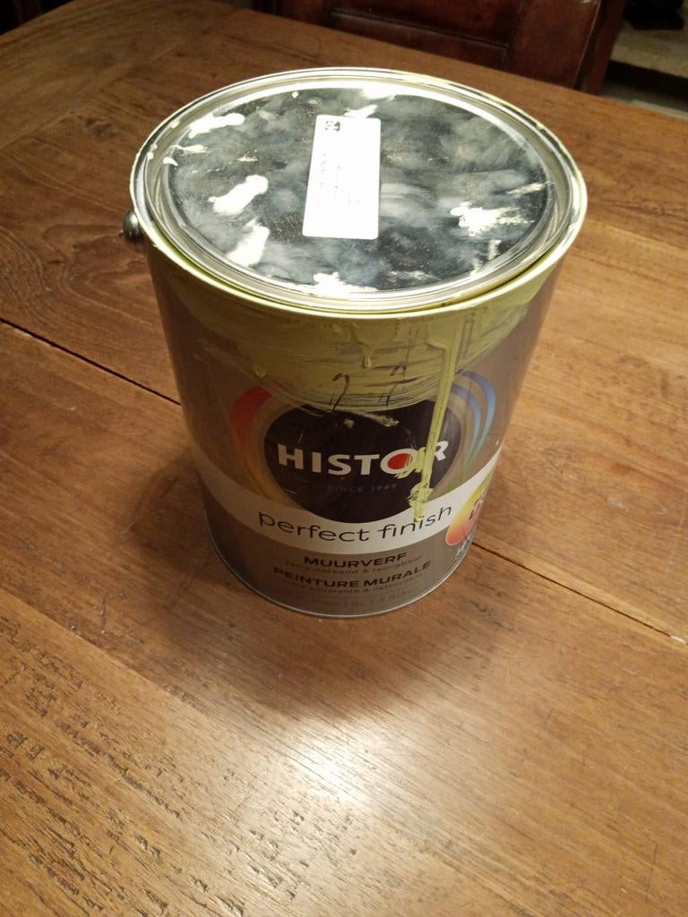 Histor muurverf mat groen 4 liter, Ophalen of Verzenden, Nieuw, Groen