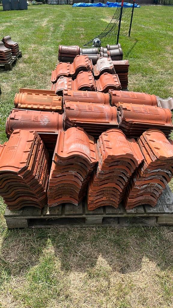 240 st oude ovh gebakken pan, Ophalen, Gebruikt, 15 m² of meer, Dakpannen