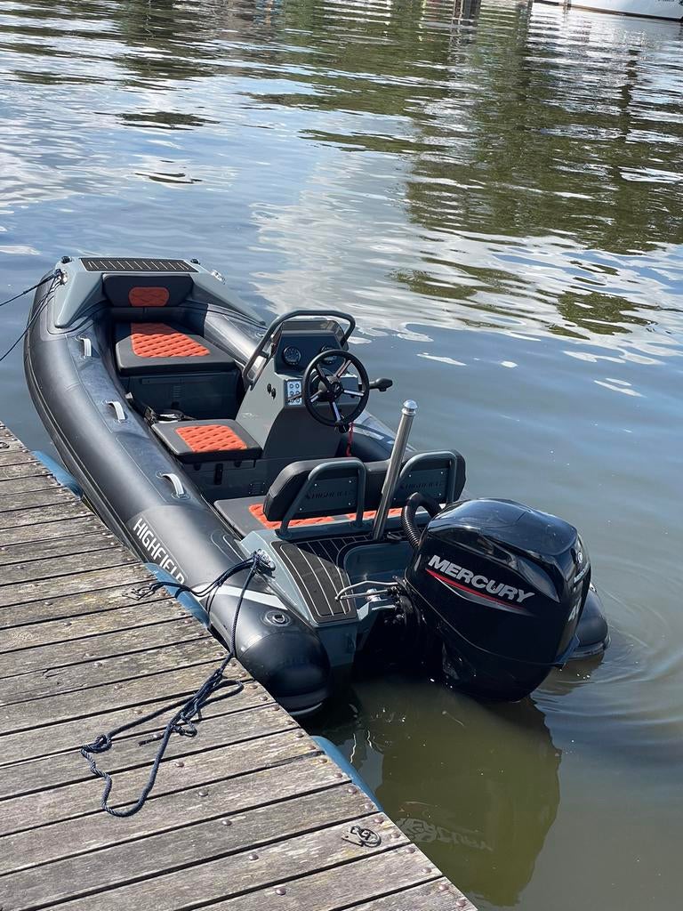 Highfield 360 Sport, 40 PK Mercury, Vanclaes Inflate trailer