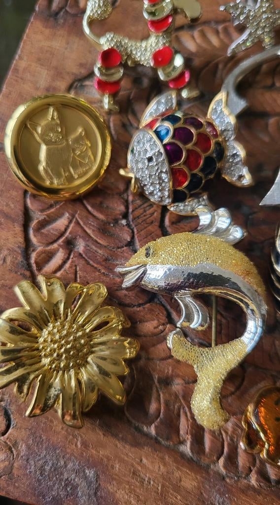 Vintage/Spelden/Broche/Emaille, Ophalen of Verzenden