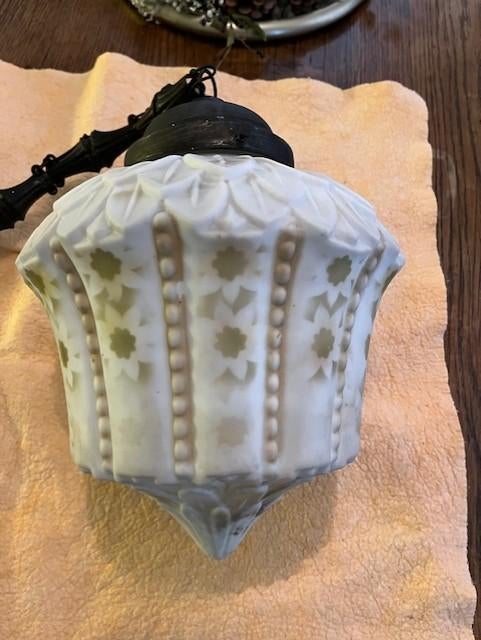 Mooie antieke art deco hanglamp hallamp, Antiek en Kunst, Ophalen of Verzenden