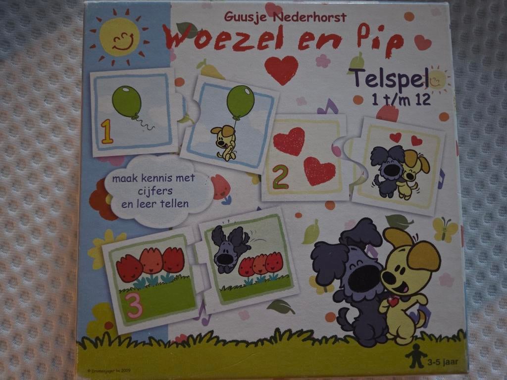 Woezel en Pip Telspel/Puzzel, Ophalen, 10 tot 50 stukjes, Zo goed als nieuw, 2 tot 4 jaar