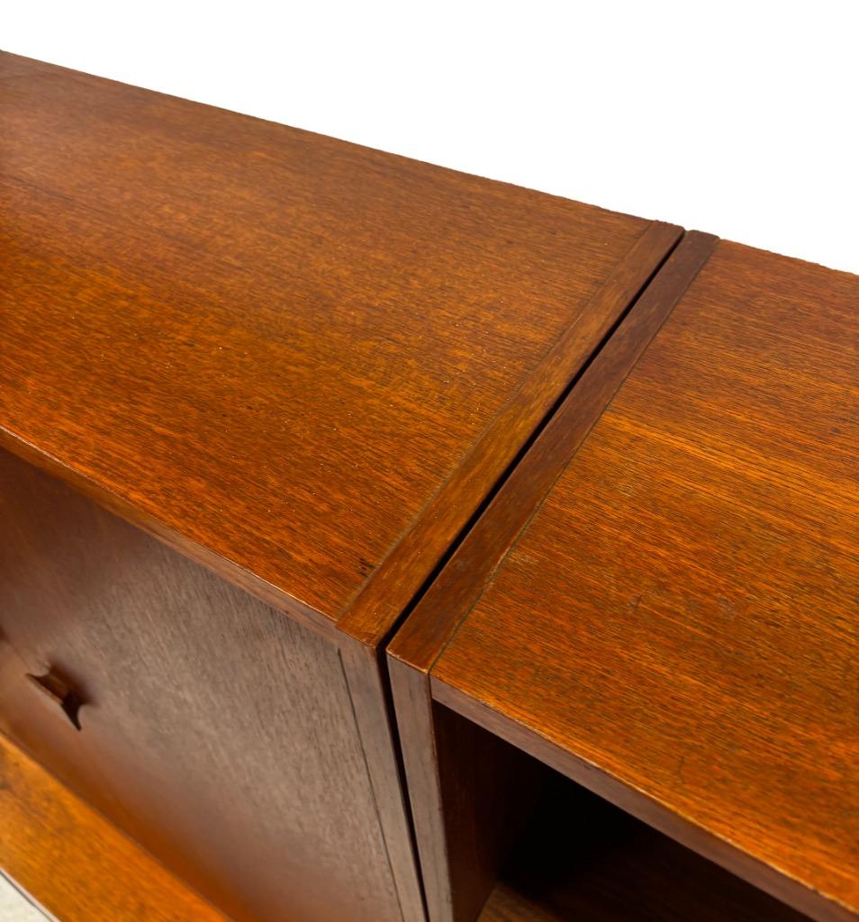 Vintage Wandmeubel Boekenkast Teak Jaren 60 Design, Gebruikt, Met deur(en), Vintage, Vintage