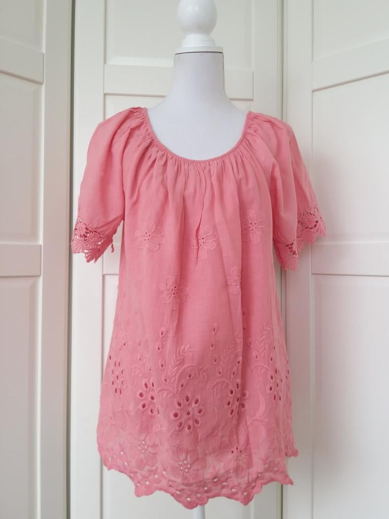 Bodyflirt nieuwe roze broderie carmen tuniek, maat 46 XL, Maat 46/48 (XL) of groter, Nieuw, Ophalen of Verzenden, Roze
