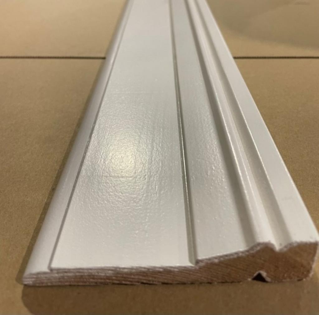 Witte gegronde grenen sierplint 20 x 90 x 2400, Ophalen, Overige materialen, Nieuw, 200 tot 250 cm