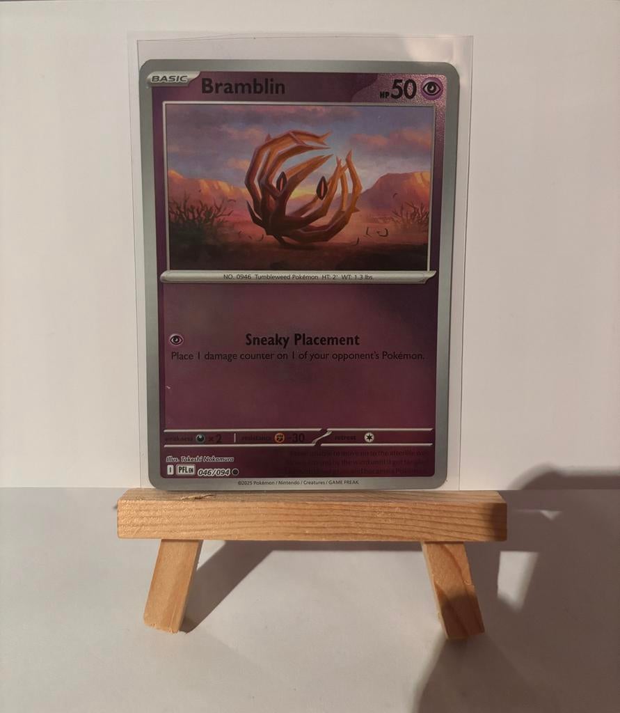Pokemon bramblin PFL reverse holo, Ophalen of Verzenden, Nieuw, Losse kaart, Foil