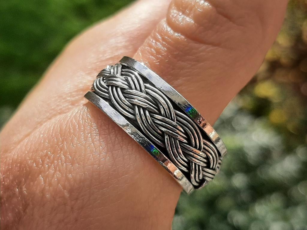 Vanoli 925 zilver unisex spinner duim draai ring maat 18,25, Sieraden, Tassen en Uiterlijk, Ringen, Nieuw, Dame of Heer, 18 tot 19