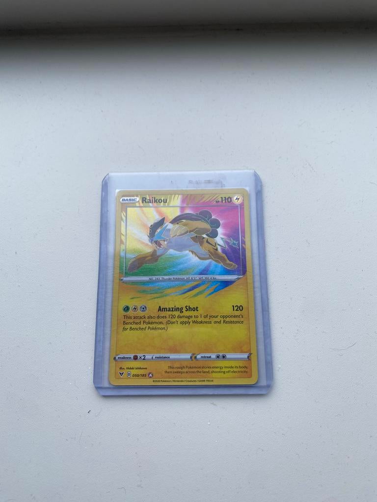 Pokémon Kaart Raikou - 2020, Ophalen of Verzenden, Zo goed als nieuw, Losse kaart, Foil