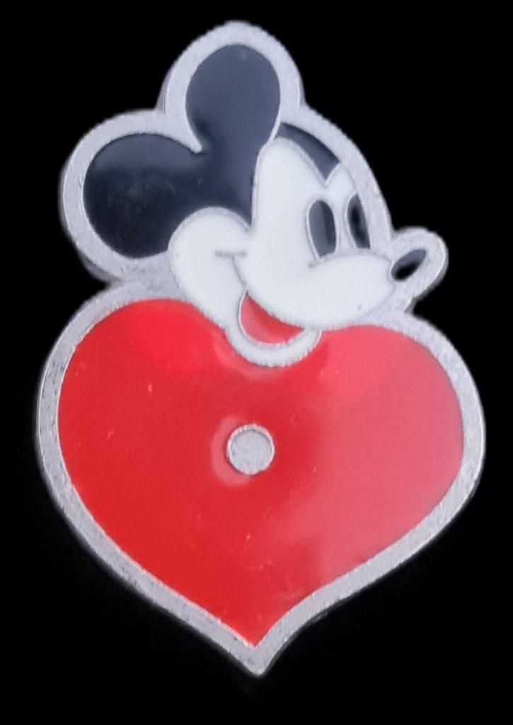 Mickey Mouse pin met hartje, Verzenden, Nieuw, Figuurtje, Speldje of Pin