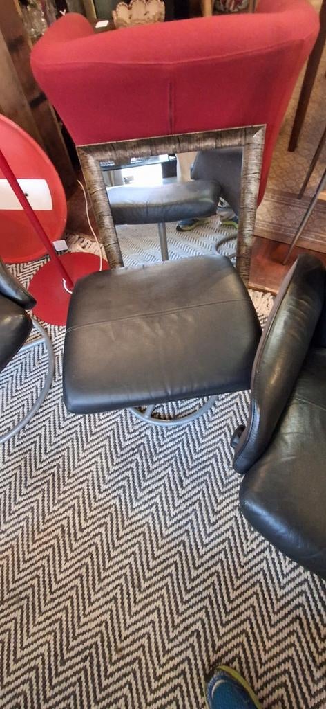 Vintage IKEA Draai Fauteuil met Hocker, Huis en Inrichting, Fauteuils, Ophalen, Gebruikt, Vintage, 75 tot 100 cm
