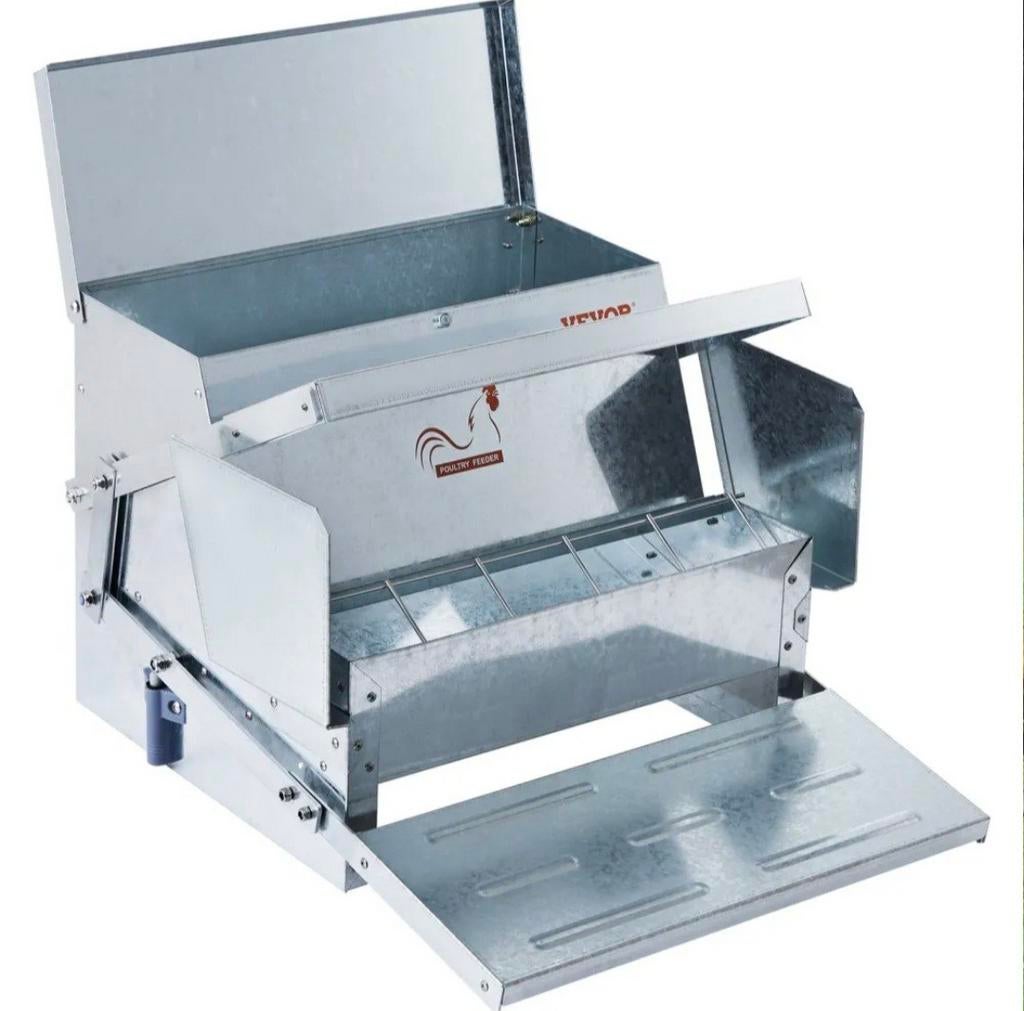 VEVOR voerbak trapbak voor kippen voor 11 kg voer, Dieren en Toebehoren, Ophalen of Verzenden, Drinken en Voederen