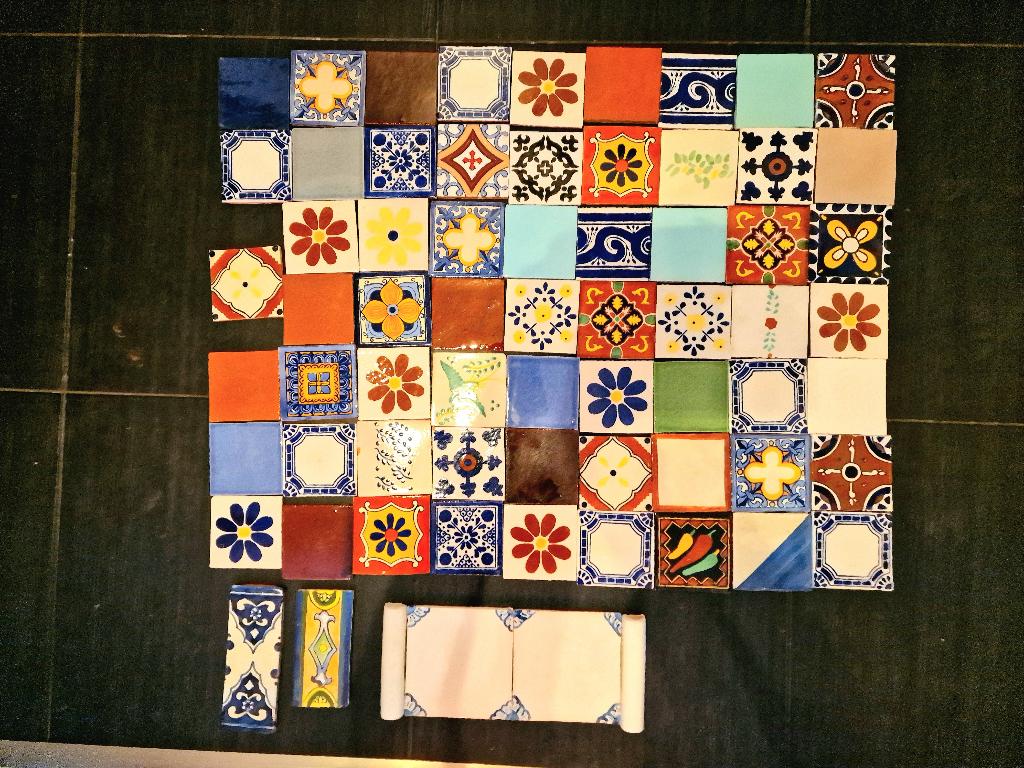 Vrolijke talavera mexicaanse portugese spaanse wandtegels, Ophalen, Minder dan 20 cm, Minder dan 5 m², Wandtegels