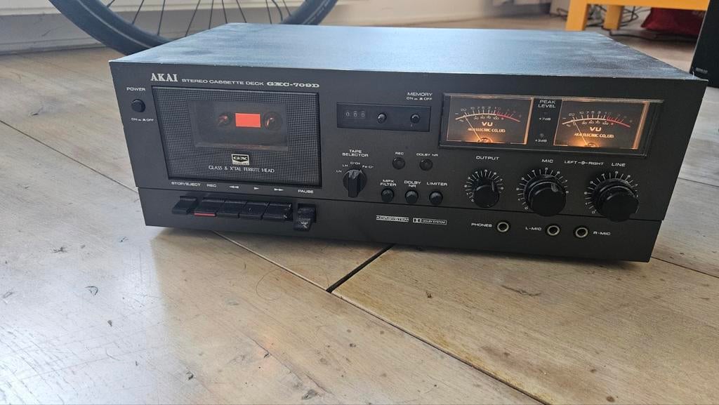 Akai GXC-709D Cassettedeck - Topklasse!, Ophalen of Verzenden, Enkel, Akai, Tiptoetsen