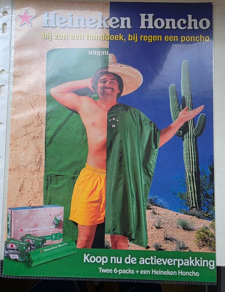 Heineken reclame, Ophalen of Verzenden, Reclamebord, Plaat of Schild, Heineken