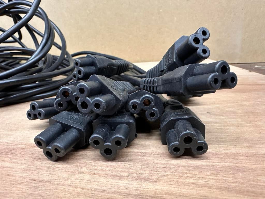 12x 2m IEC C5 Mickey Mouse stekker kabels, Ophalen, Gebruikt