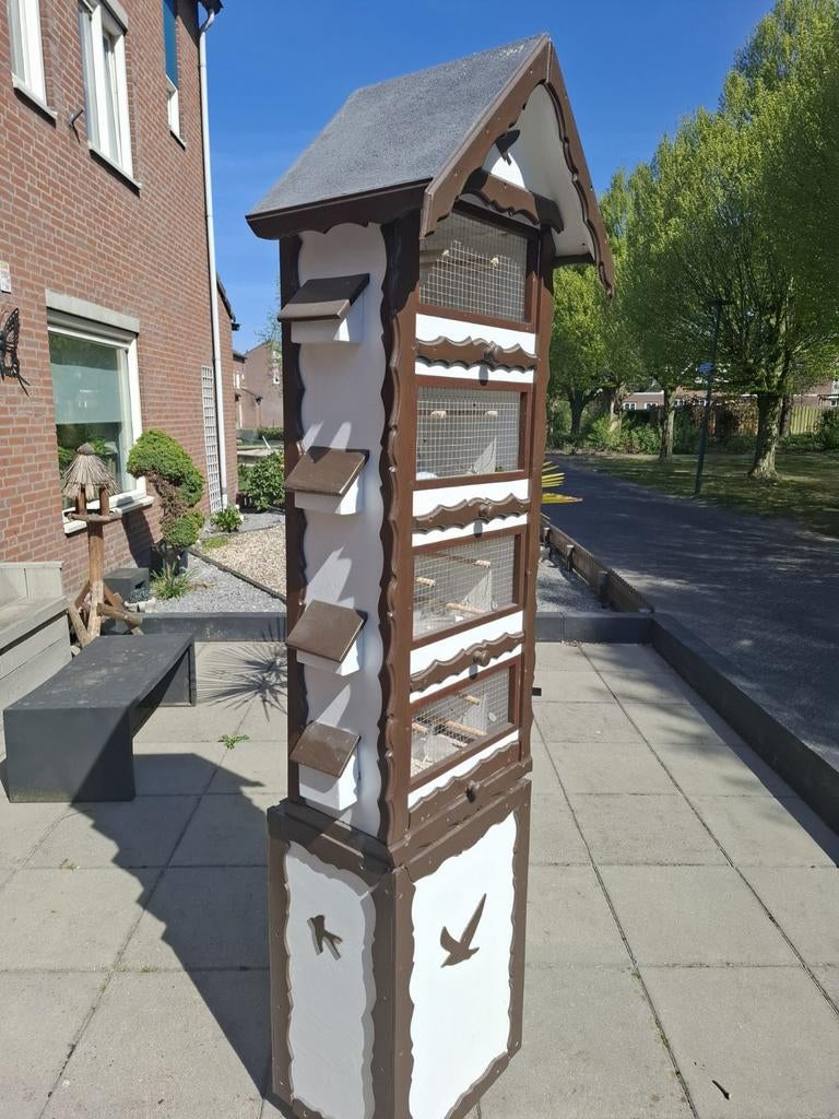 Authentieke zangkooi, Dieren en Toebehoren, Ophalen of Verzenden, Zo goed als nieuw, Hout, Vogelkooi