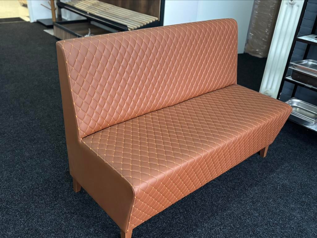 Horecabank Cognac  | 120cm lang, Ophalen of Verzenden, X, X, X