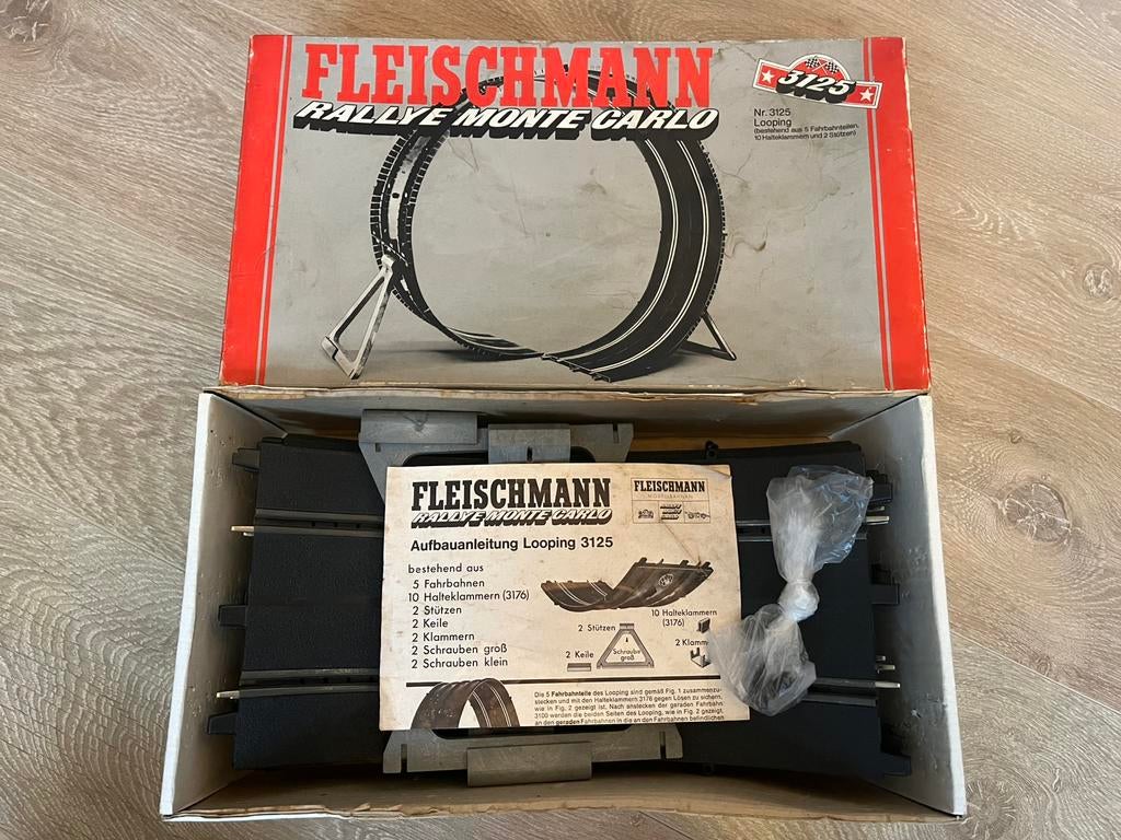 Fleischmann Looping 3125 Racebaan Origineel Compleet, Ophalen of Verzenden, Zo goed als nieuw, Elektrisch, Fleischmann