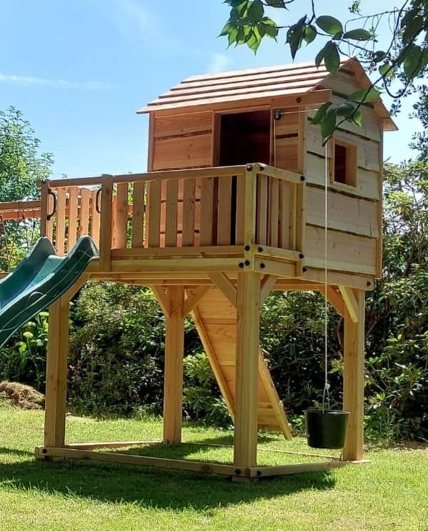 BOOMHUT BOSHUIS speeltoren speelhuis klimtoren speeltoestel, Ophalen, Nieuw, Schommel, Aanbouwonderdeel