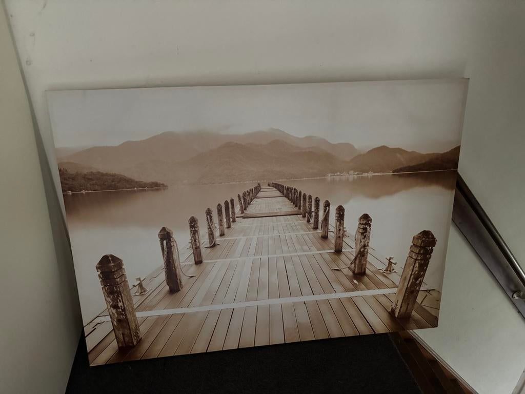 Leuk groot schilderij, Ophalen, Zo goed als nieuw, Schilderij, 75 cm of meer