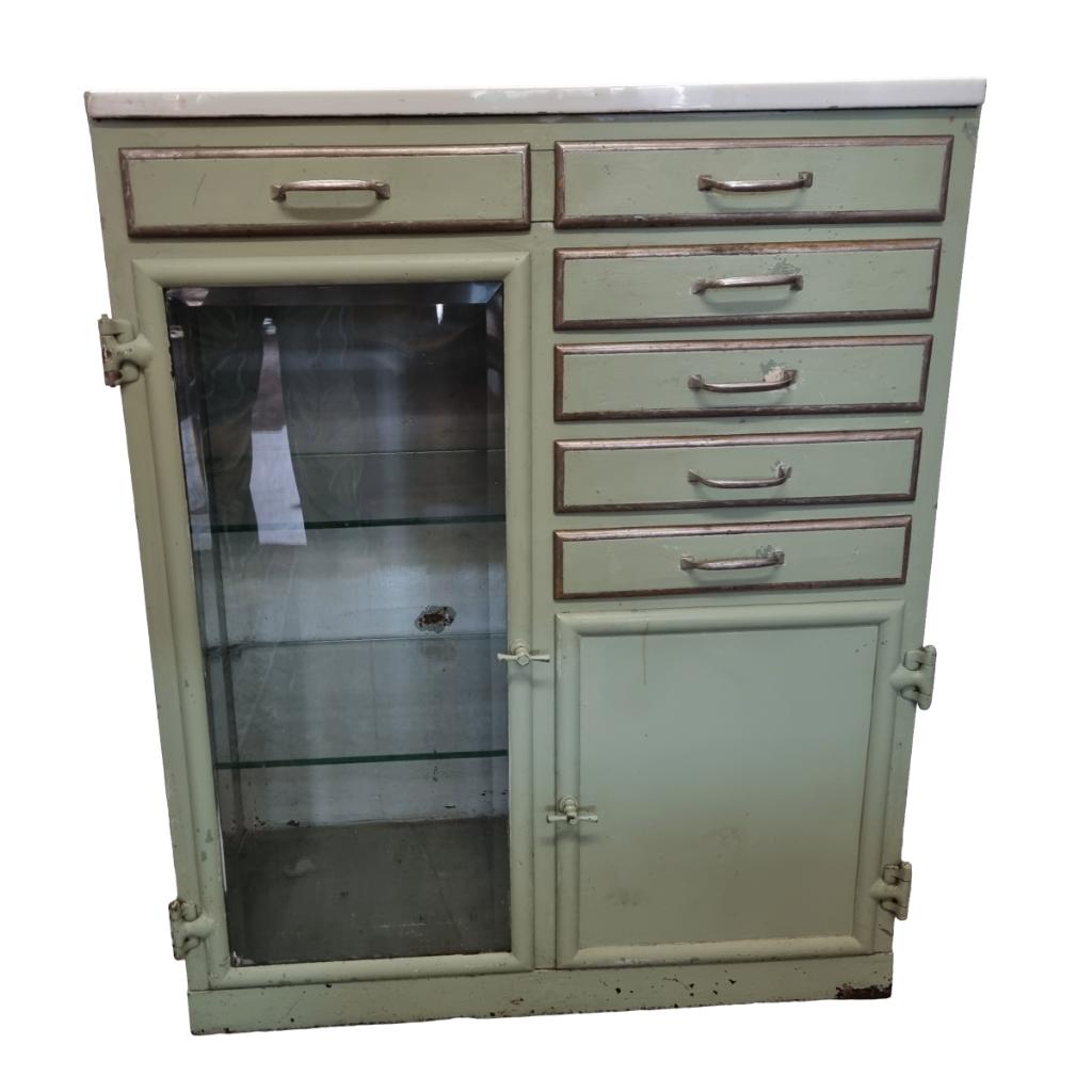Zware Frans Art Deco tandarts kast, Ophalen, Gebruikt