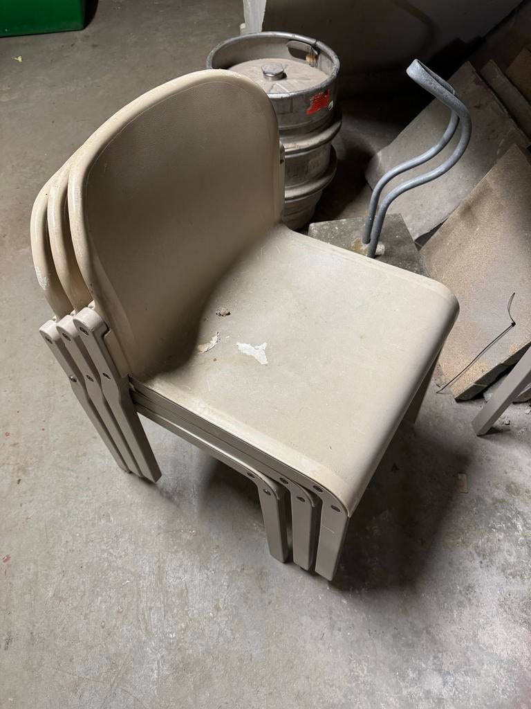 Vintage Kembo Holland Horeca Stoelen 6 stuks, Ophalen, Gebruikt, Overige kleuren, Metaal
