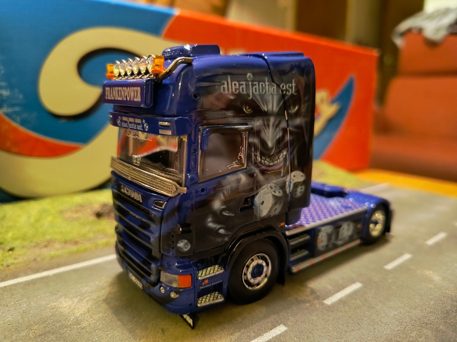 Tekno Scania Frankenpower, Hobby en Vrije tijd, Ophalen of Verzenden, Zo goed als nieuw, Bus of Vrachtwagen, Tekno
