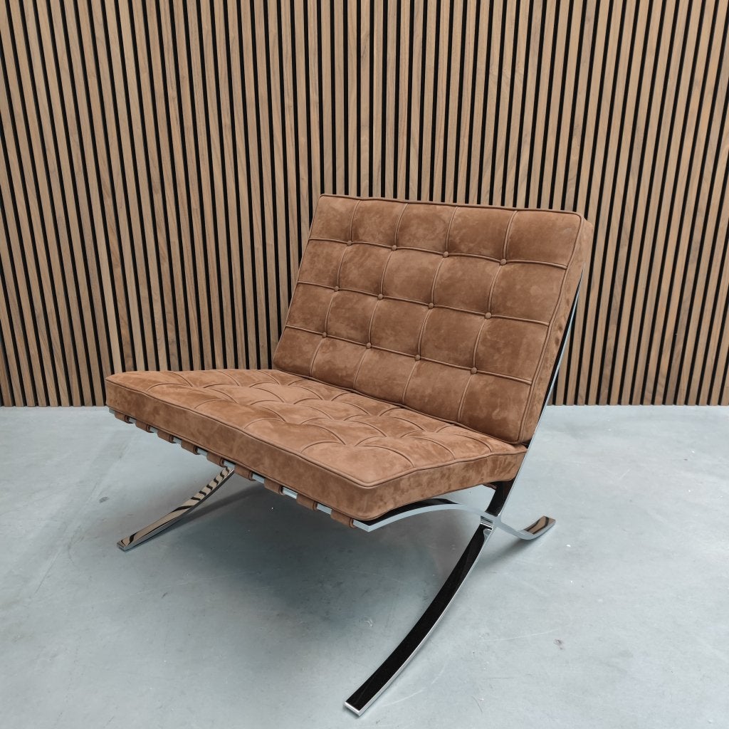 Knoll Barcelona Chair - Suede (Nieuw), Ophalen of Verzenden