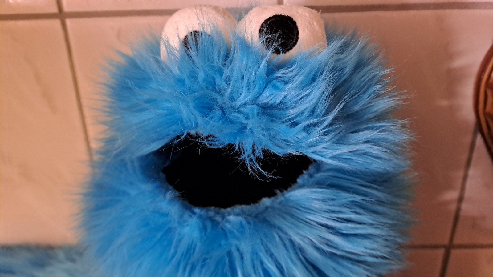 Koekiemonster handpop - Sesamstraat - Blauw pluche, Info@licensinggroup.de, Overige merken, Overige karakters, Overige typen