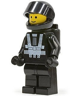 Lego Space Minifig BlackTron I Astronaut SP001, Lego, Ophalen of Verzenden, Zo goed als nieuw, Compleet