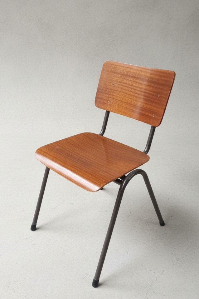 25 x Pagholz schoolstoelen vintage hout cafe stoelem kantine, Bruin, Ophalen of Verzenden, Zo goed als nieuw, Vijf, Zes of meer stoelen