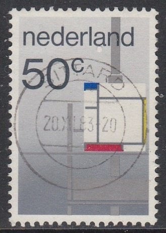 Nederland 1983 1287 De Stijl 50c, Gest Sittard, Postzegels en Munten, Ophalen of Verzenden, Na 1940, Gestempeld