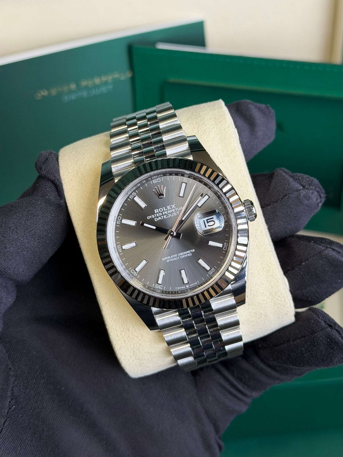 Rolex Datejust 41, Ophalen of Verzenden, Zo goed als nieuw, Staal, Rolex
