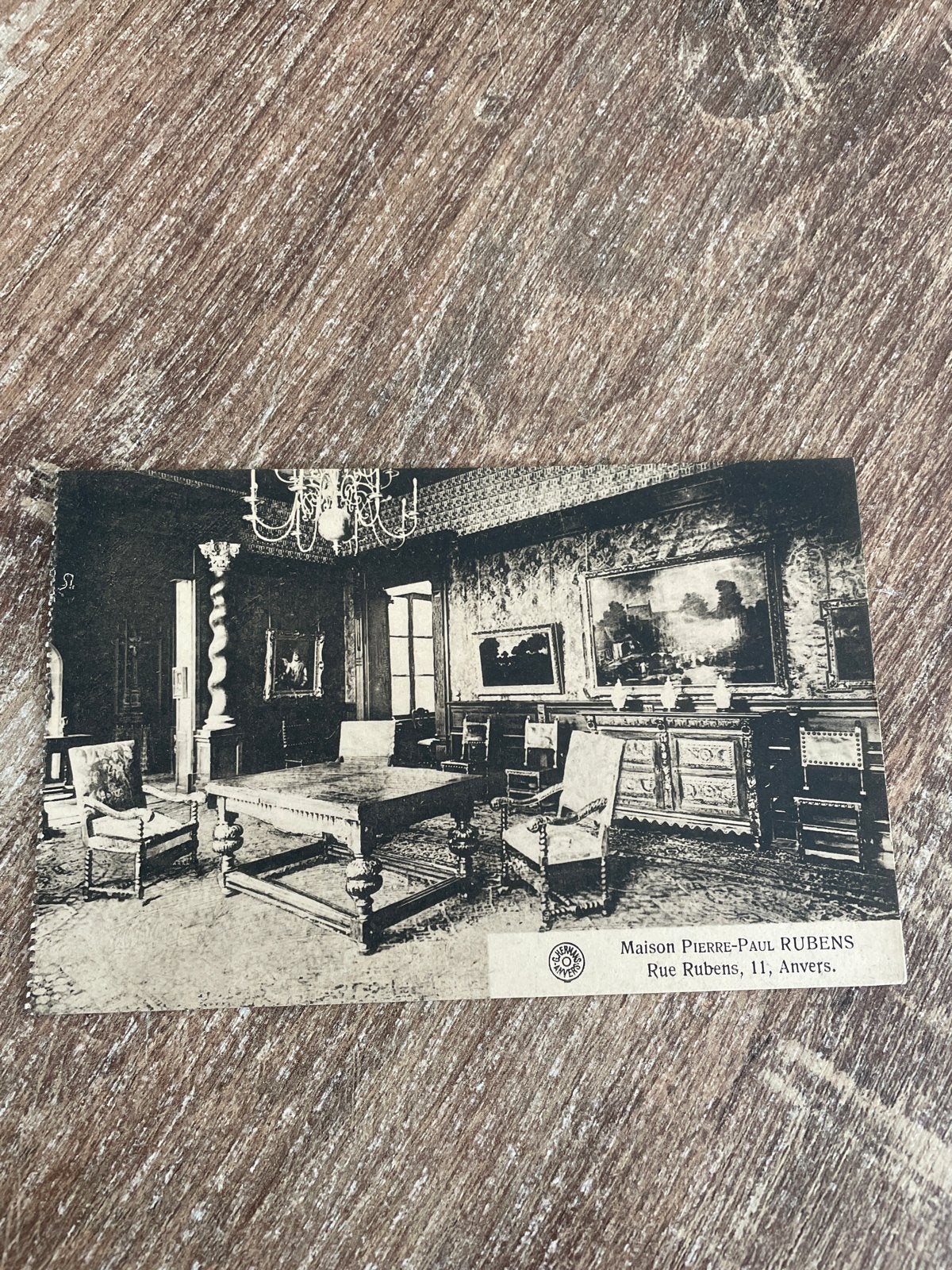 Oude Postkaart: Rubenshuis Antwerpen - Interieur, Ophalen of Verzenden, Voor 1920, Ongelopen, Antwerpen