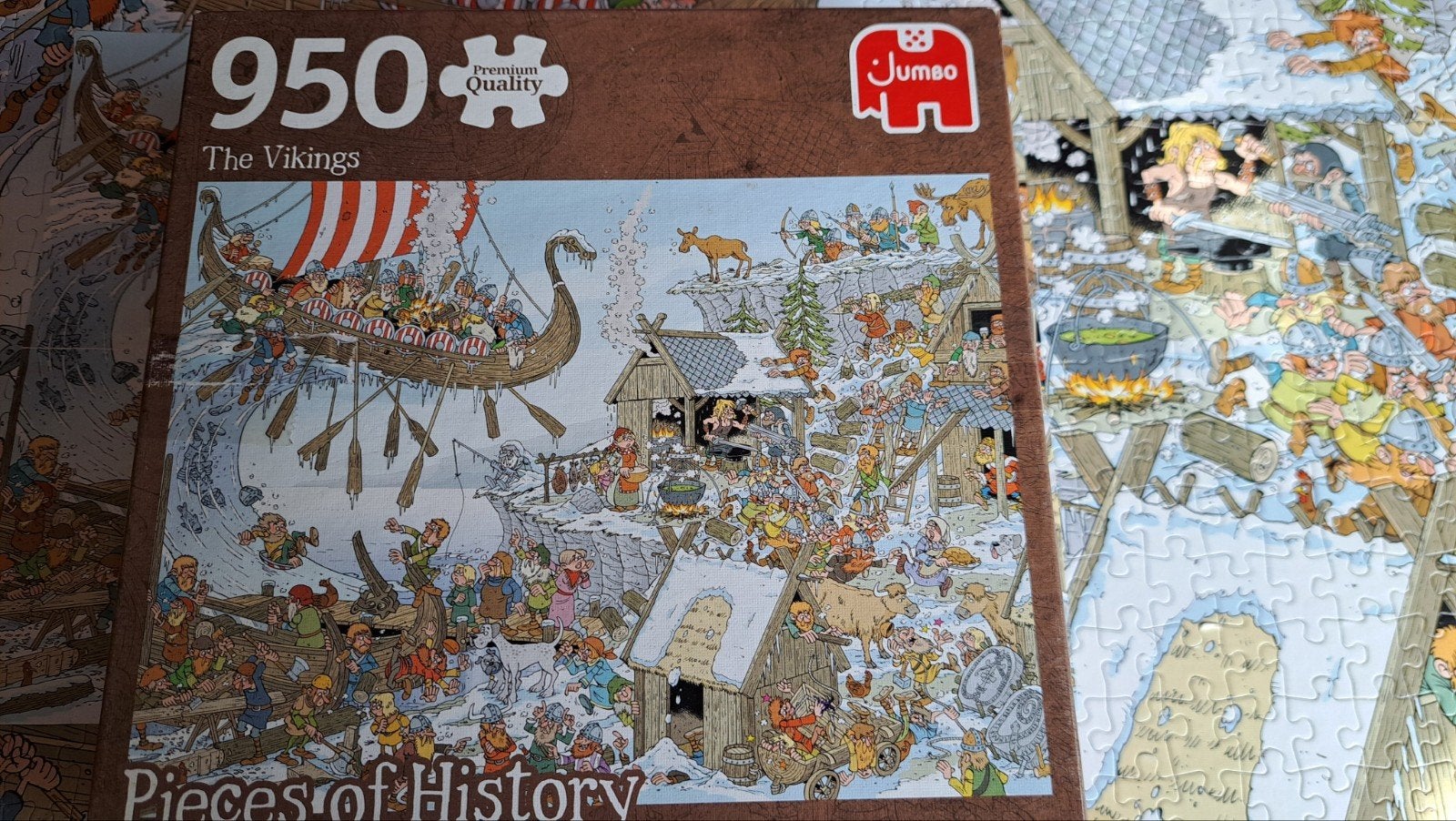 Jumbo Legpuzzel 950 stukjes - The Vikings, Ophalen, 500 t/m 1500 stukjes, Gebruikt, Legpuzzel