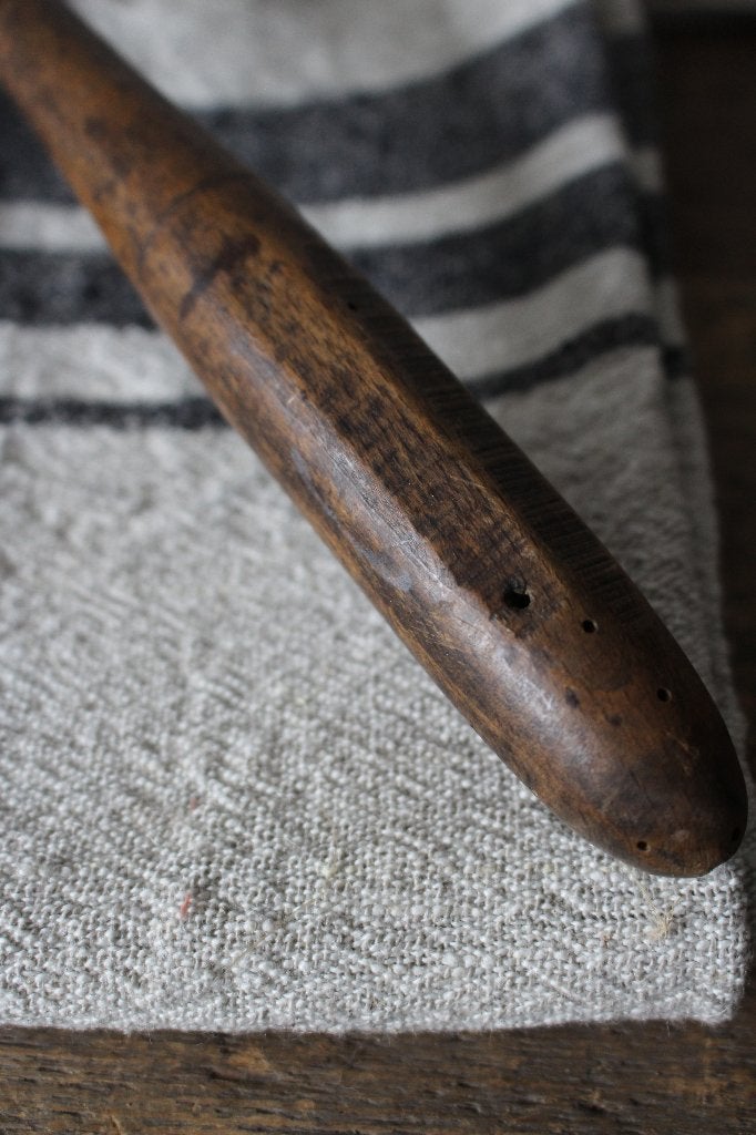 Oude brocante houten stamper *Pronck & Praal*, Ophalen of Verzenden