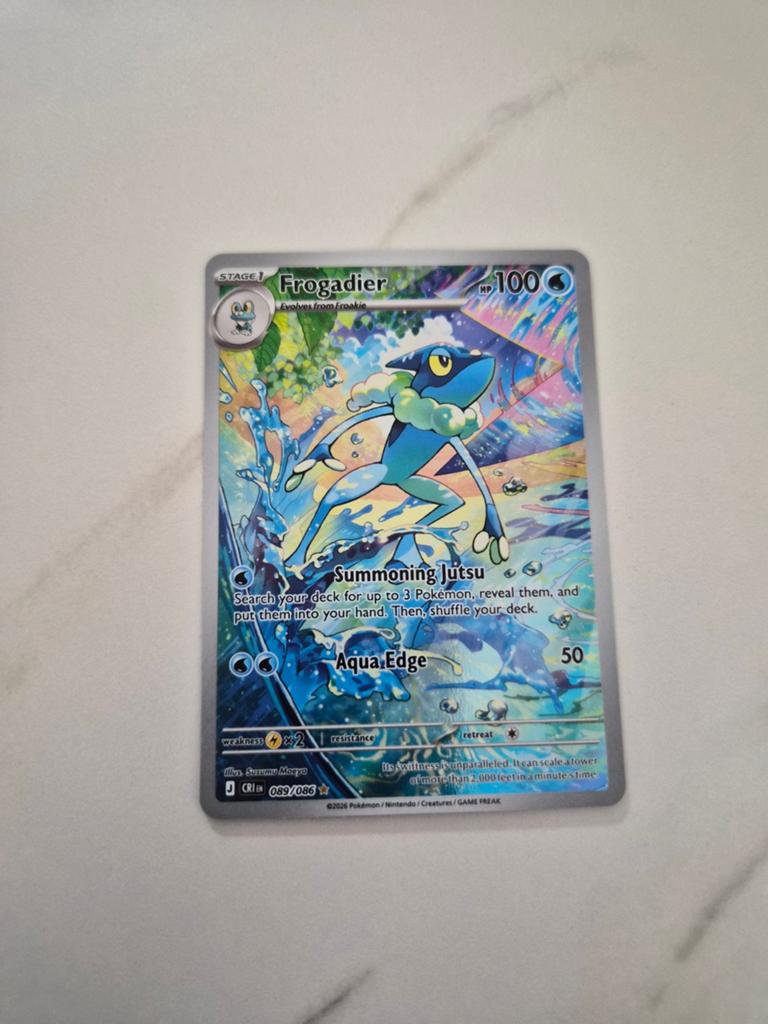 Frogadier 089/086 - Pokemon Kaart uitstekend staat !, Ophalen of Verzenden