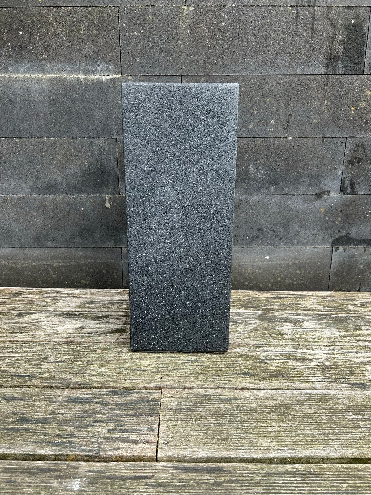 Stijlvolle donkergrijze bloempot voor binnen en buiten, Tuin en Terras, Ophalen, Vierkant, Nieuw, Minder dan 25 cm